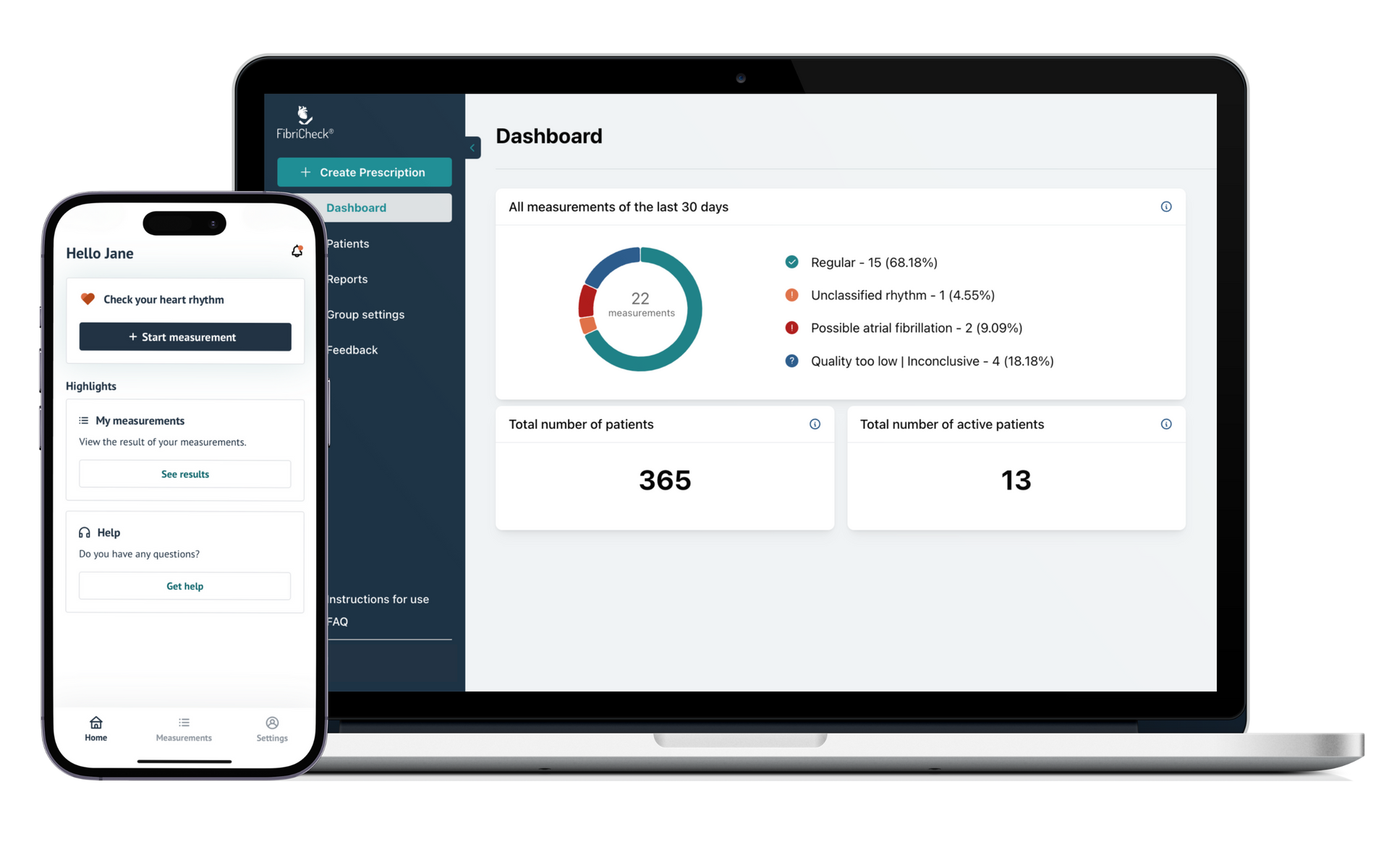 FibriCheck Portal en App